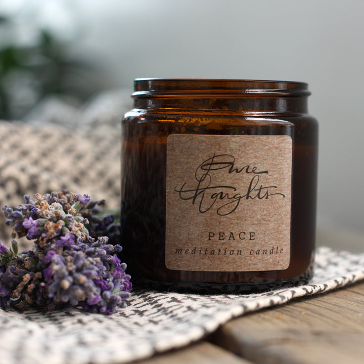 Cultivate a sense of inner peace and intuition.  An aromatherapy candle made from soy wax and pure lavender essential oil.