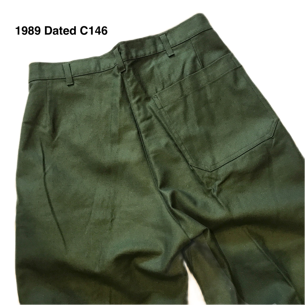 DEADSTOCK Vintage 70s Sweden ARMY C80 - ワークパンツ