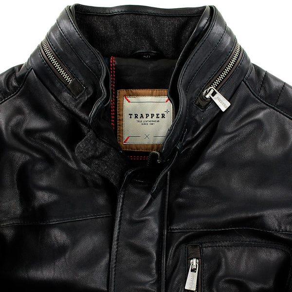 Trapper Ben Luxury Black Leather Jacket – Claytons Quality Clothing
