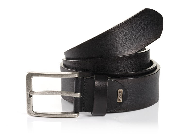 Monti Black Leather Smart Belt 34