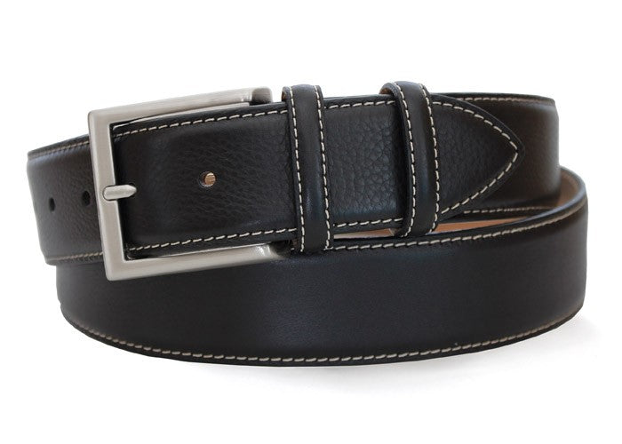 Robert Charles Luxury Leather Jeans Belt Black L