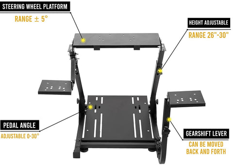Nejoney Racing Steering Wheel Stand, Height Adjustable Pro Driving  Simulator Cockpit Compatible with Logitech G25，G27,G29,G920