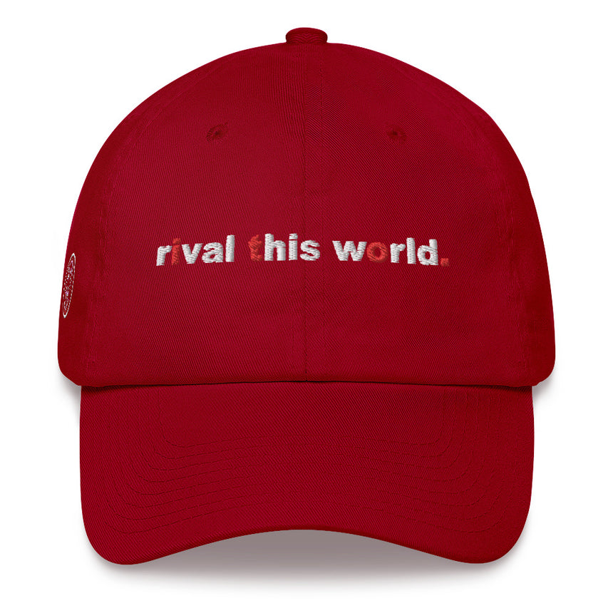 red and white dad hat