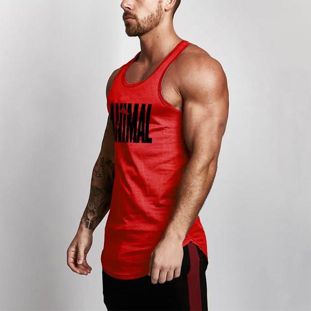 Fitness Tank Top Men Bodybuilding Slim Fit Vests Mesh Singlets Muscle Shirt Variety Plus Store