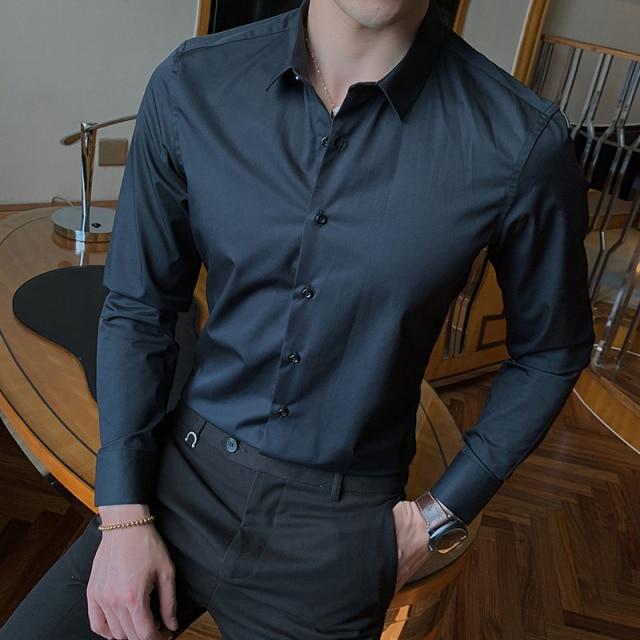 Men High Quality Long Sleeve Business Shirt Up To Sizes S-8XL Oberlo