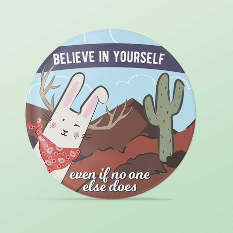 Believe Yeti Fridge Magnet - Cute Winter Sasquatch Magnets 2.25