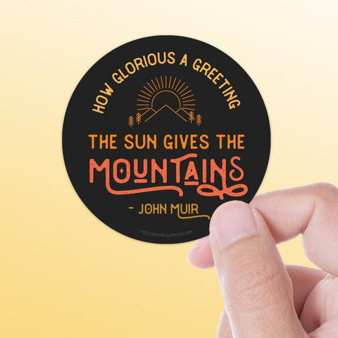 Miraki John Muir Quote Sticker, Quote Stickers, Green Earth Day