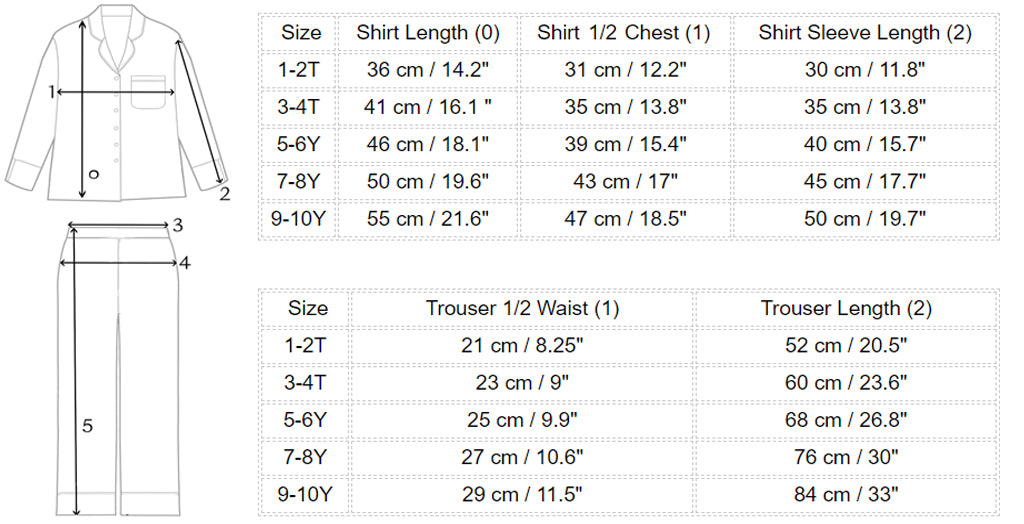 childrens-sleepwear-set-measurements