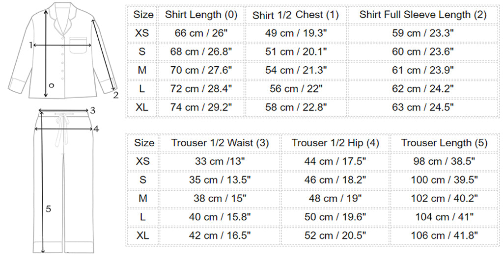 trouser size chart europe