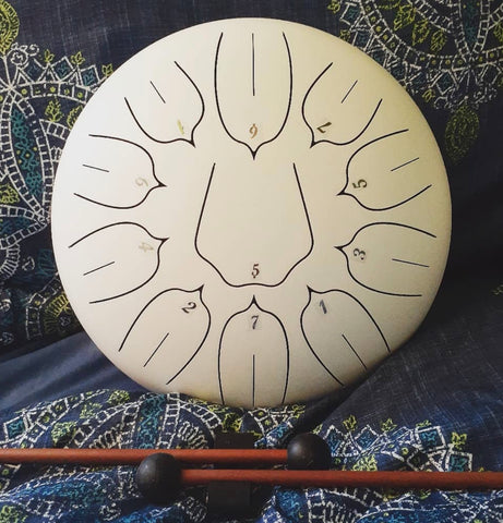 LOMUTY Steel Tongue Drum 11 Notes 12 Meditation Musical