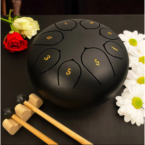  Steel Tongue Drum Panda Drum,12 Inch 13 Note Tank drum  percussion instrument,C Key Handpan Drum with Drum Mallets Carry  Bag,Beautifully Designed and Peaceful Sound : Musical Instruments