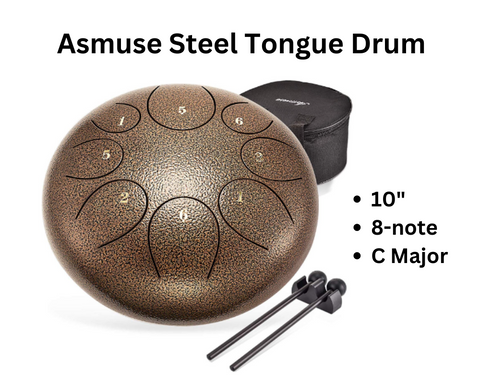 10 Notes Handpan Drum 22-inch Stainless Steel Drum Hand Drum with Mallets  Stand Carrying Case for Beginner All Levels