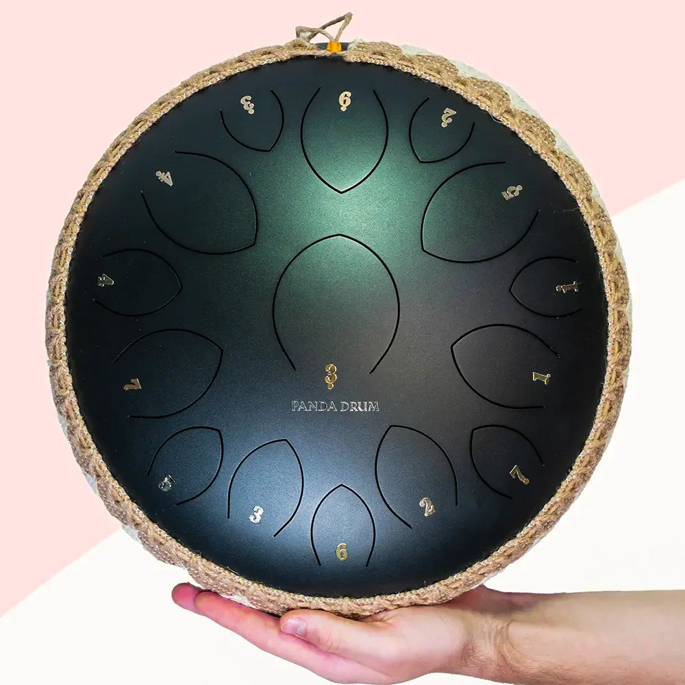 Steel Tongue Drum Panda Drum,4.9 Inch 6 Note Tank Drum Percussion