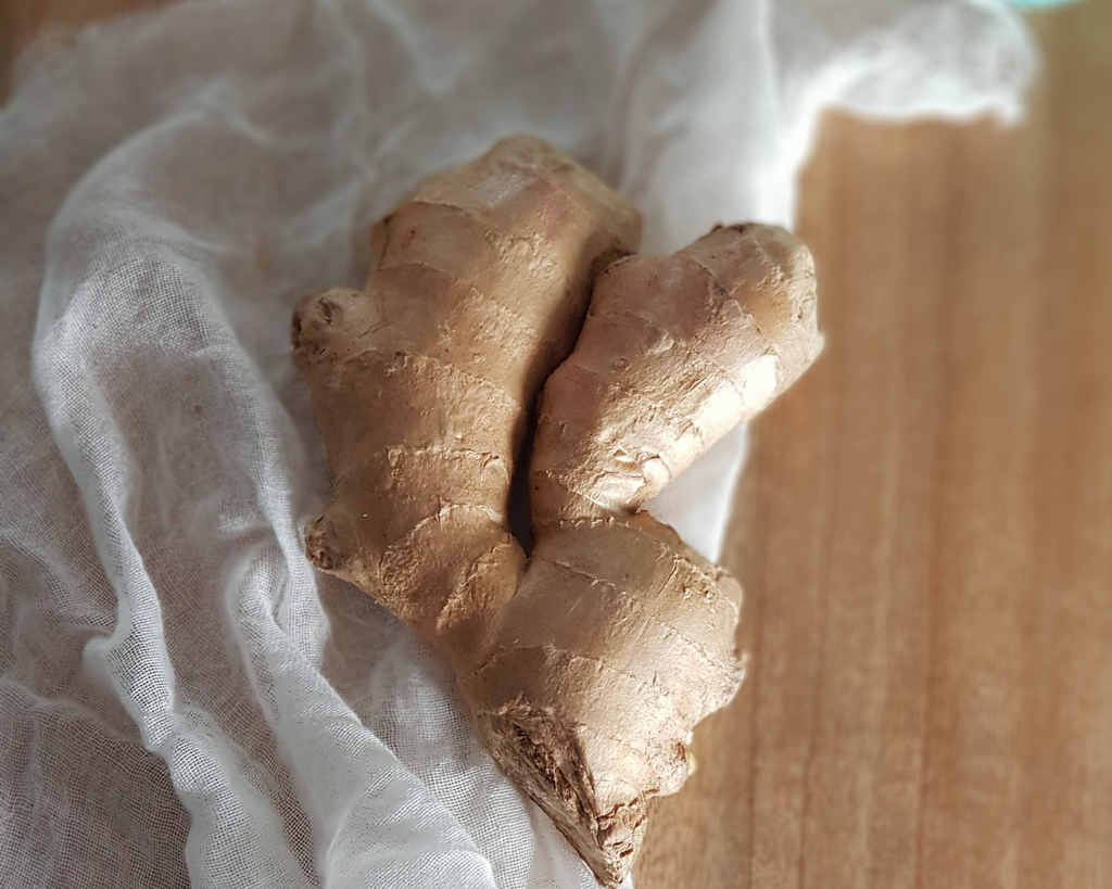 Ginger root for making a ginger shot recipe