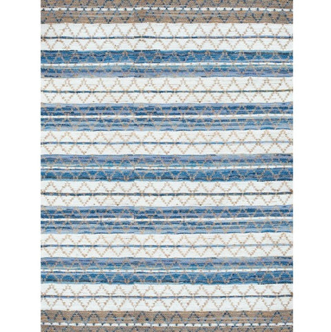 oceanus cotton jute denim rug with shuttle weave