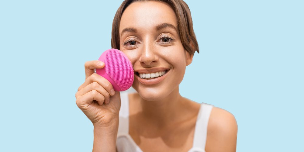 silicone facial brush