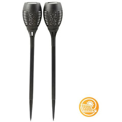 2-Pack Solar Flame Garden Spike: Create a cosy atmosphere with these flame-effect solar garden spikes