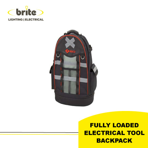 Fully-Loaded Electrical Tool Backpack | Brite Lighting & Electrical