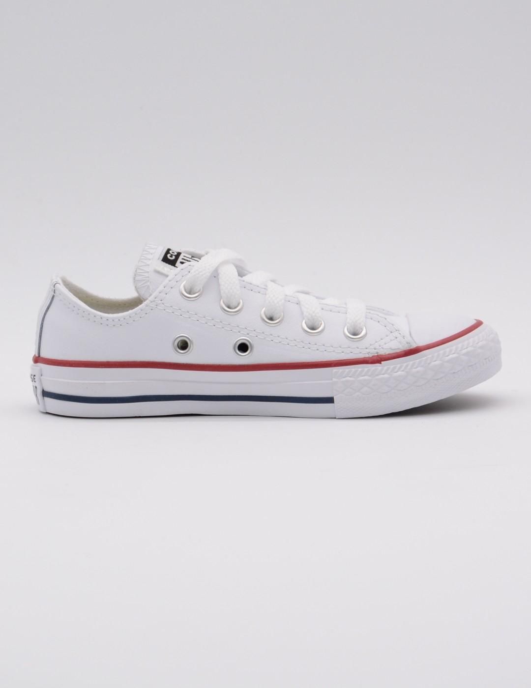 Inspector Sangriento archivo Converse Piel Blanca Cordon Raya Roja – CalzadosPachi