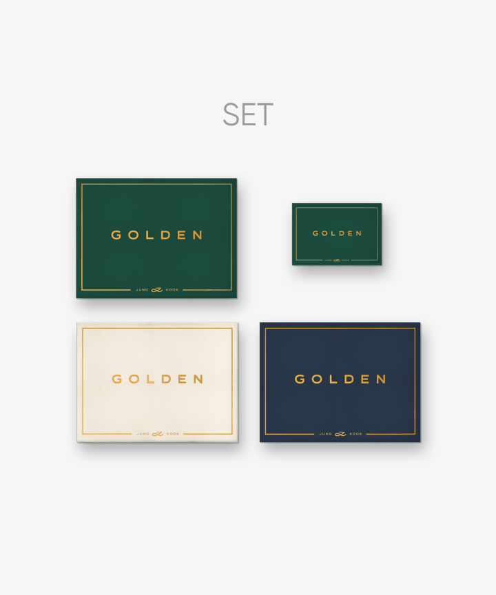 Jung Kook (BTS) 'GOLDEN' (Set) + 'GOLDEN' (Weverse Albums ver.) Set + WEVERSE POB