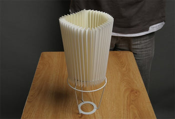 CERAMIC PLEATED TABLE LIGHT- ALDAWHOMES