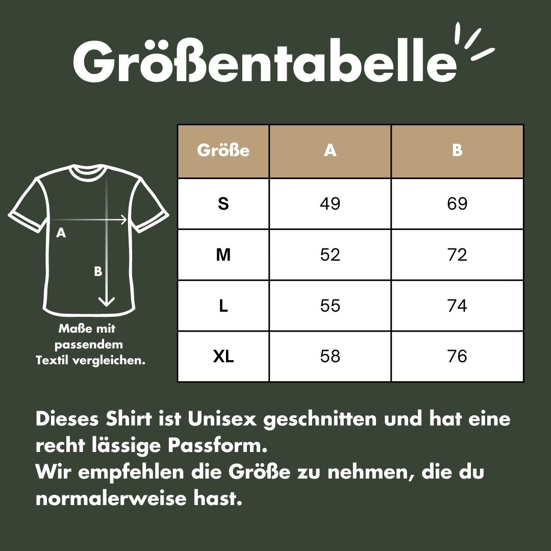 Größentabelle von Shirts - Pawsome