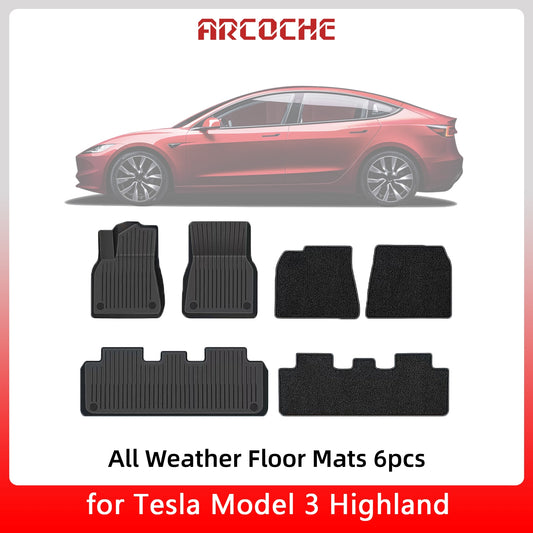 Mud Flaps 4pcs Set for 2024 Tesla Model 3 Highland Accessories – Arcoche