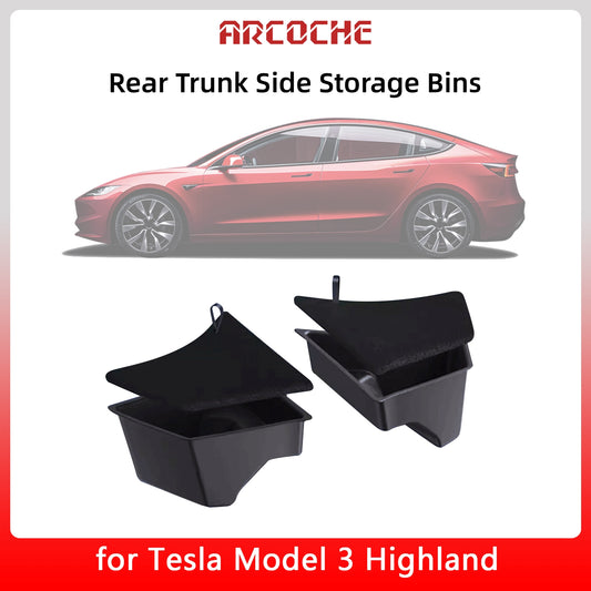  [2 Pièces] CDEFG Compatible avec Tesla Model 3 2024 Highland  Console centrale Accoudoir Boîte à gants Highland Rangement Voiture Center  Console Organisateur Plateau Highland 2024 Accessoires