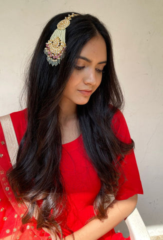 How To Set Bridal Jhoomar || Side Jhomar Hairstyle By Nazia Khan - YouTube