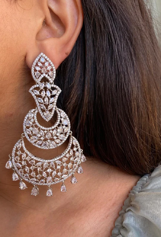 Queen Elizabeth II Diamond Orbital Pendant Earrings- Kate Middleton Jewelry  - Kate's Closet