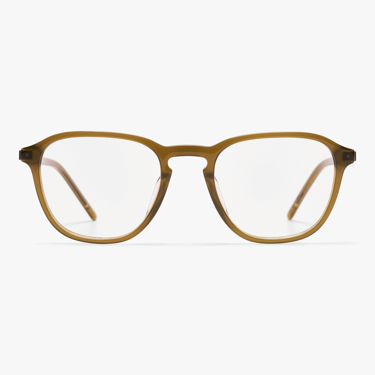 Se Læsebriller +1.5 -Women's Rønne Shiny Olive - Luxreaders hos Luxreaders.dk