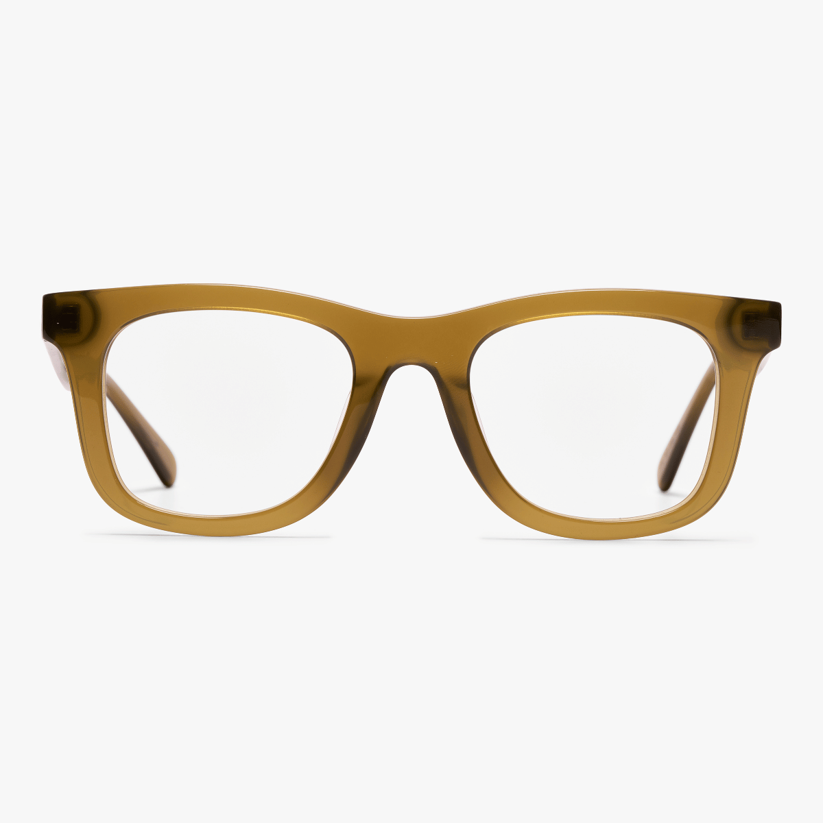 Se Læsebriller +1.5 -Women's Samsø Shiny Olive - Luxreaders hos Luxreaders.dk