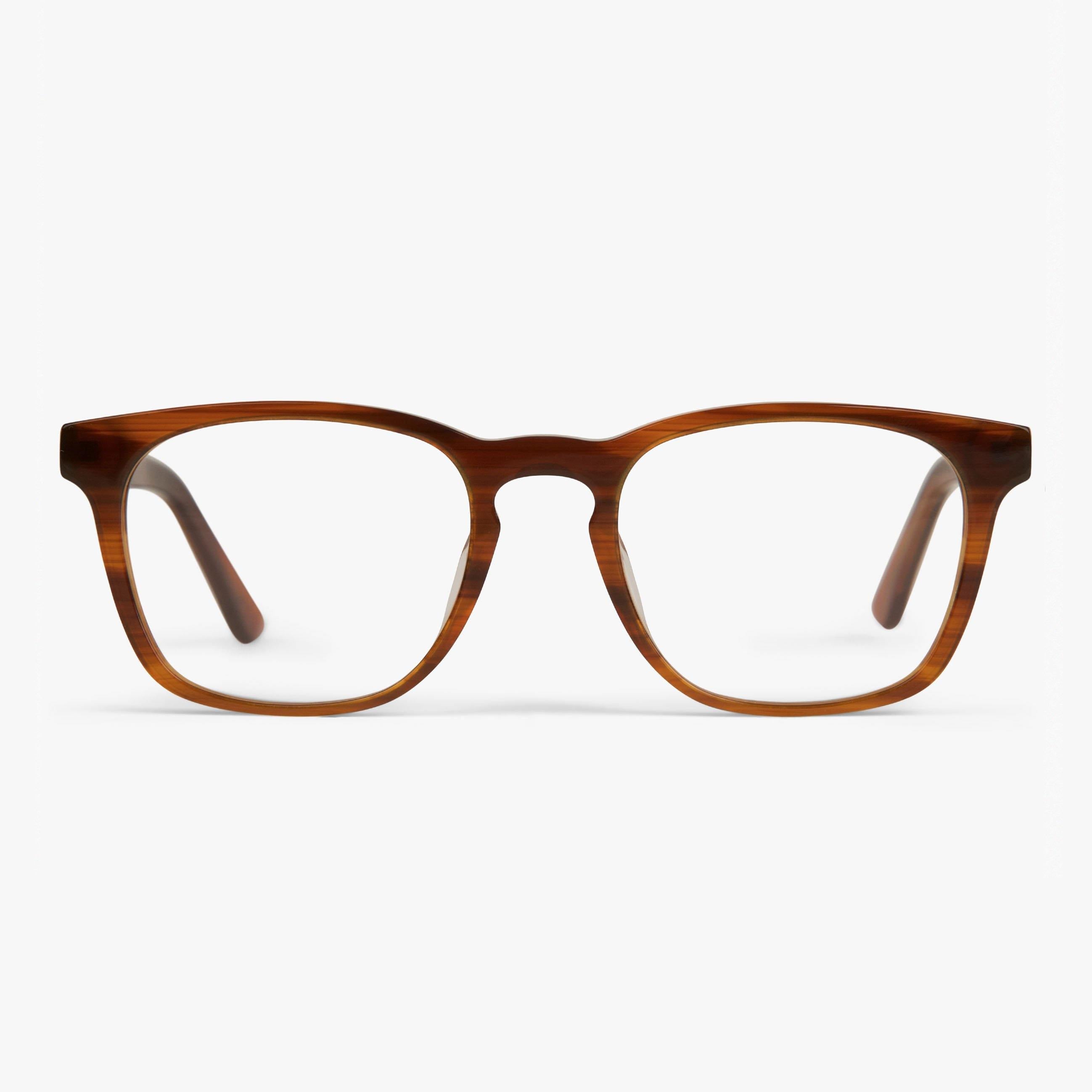 Se Blue light briller +3.5 -Women's Bornholm Shiny Walnut - Luxreaders hos Luxreaders.dk