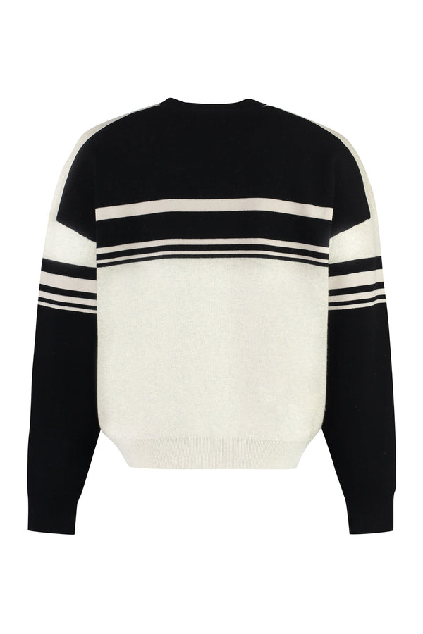 Cotton blend crew-neck sweater-1