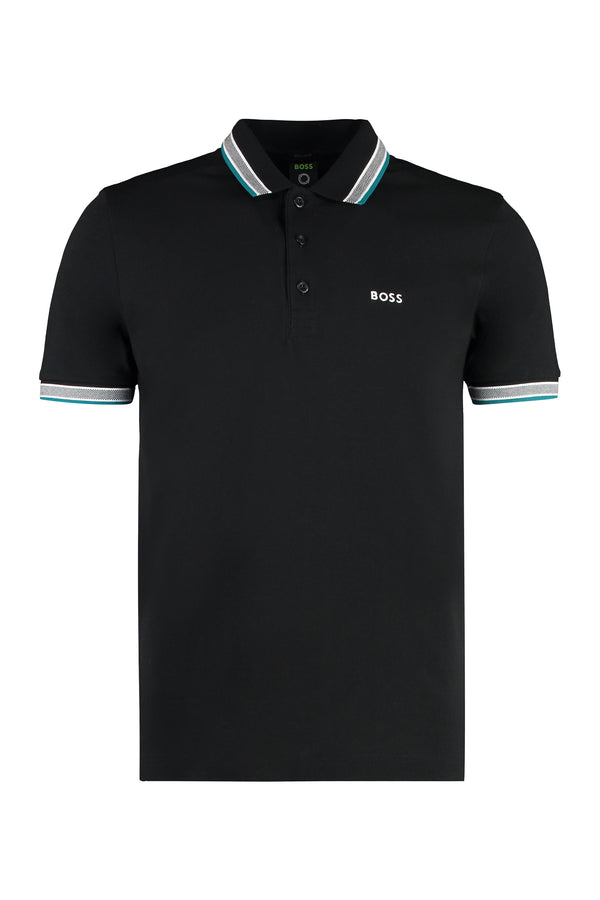 Cotton-piqué polo shirt-0