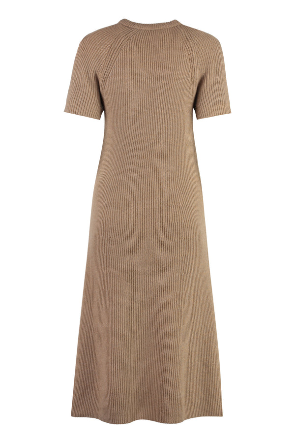 Ribbed knit midi dress-1