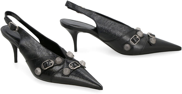 Cagole leather slingback pumps-2