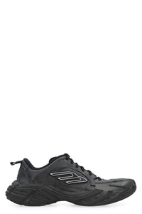 Monday leather and fabric low-top sneakers