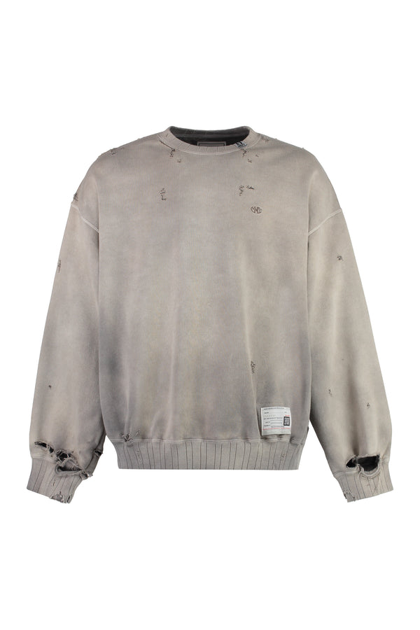 Cotton crew-neck sweatshirt-0