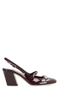 Belinda patent leather slingback pumps