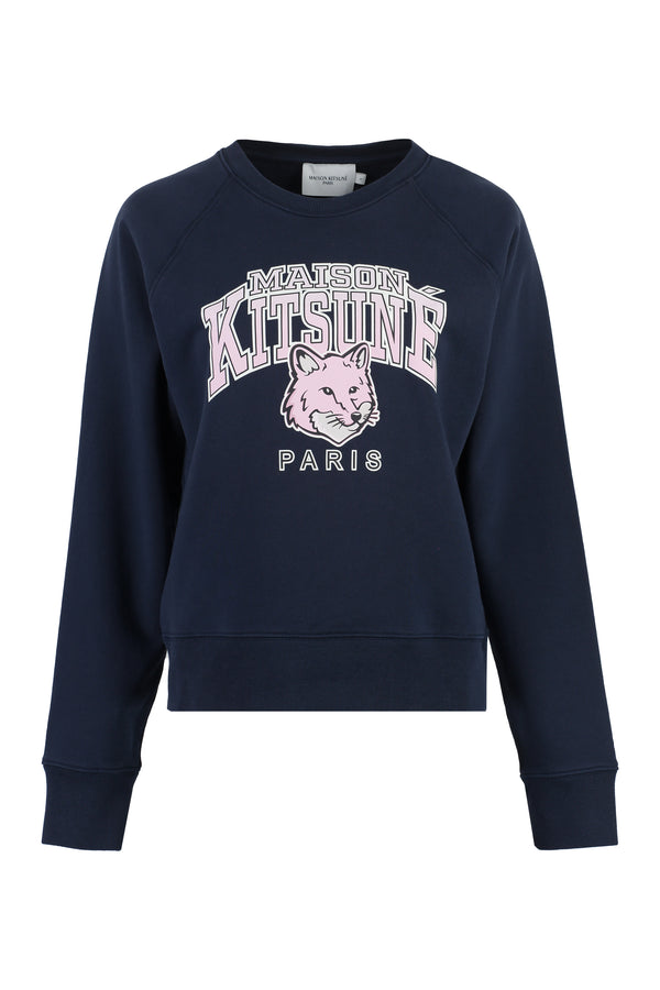 Cotton crew-neck sweatshirt-0