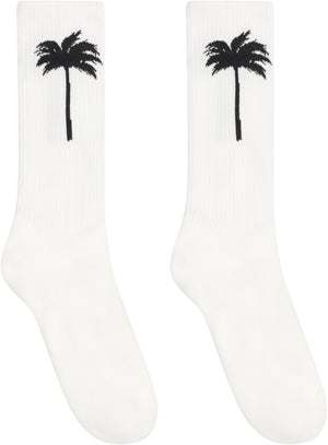 Cotton socks with logo-1