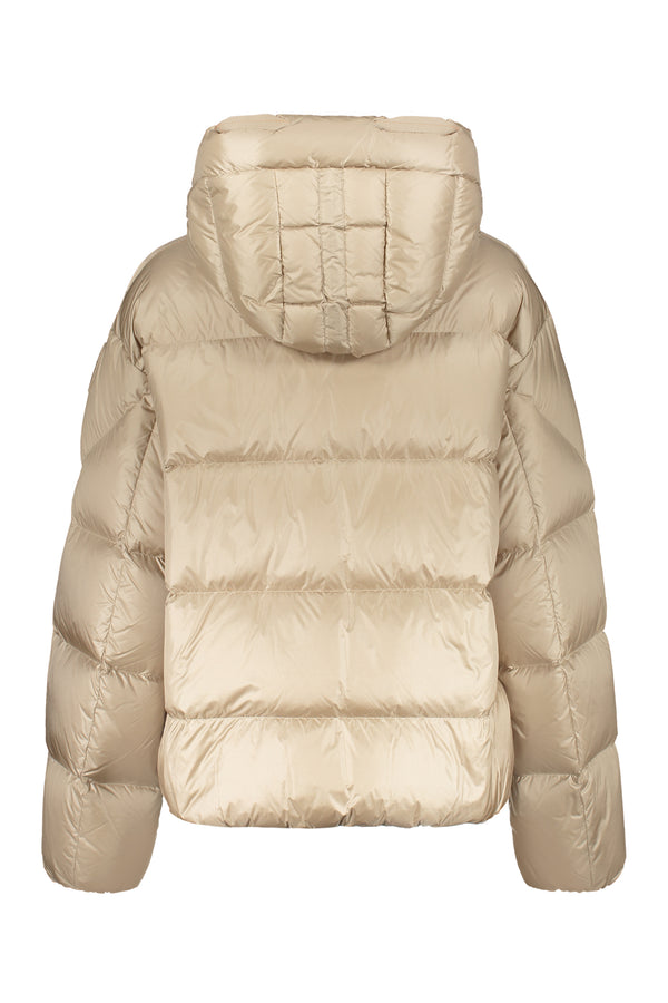 Tilly hooded short down jacket-1