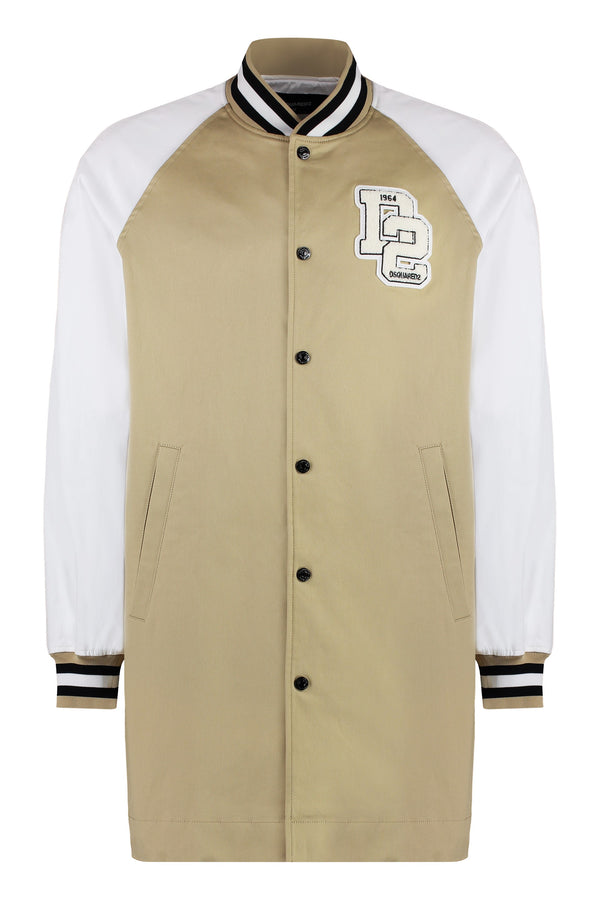 Varsity button-front cotton jacket-0