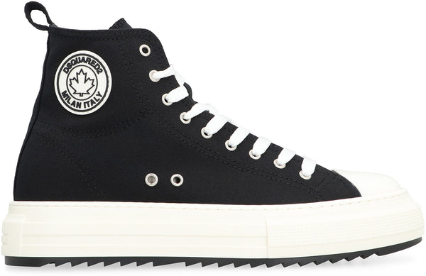 Canvas high-top sneakers-1