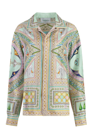 Printed silk shirt-0