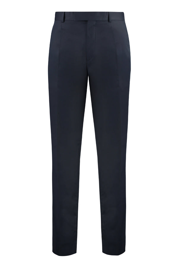 Stretch cotton chino trousers-0