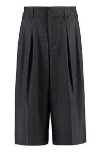 Wool cropped trousers