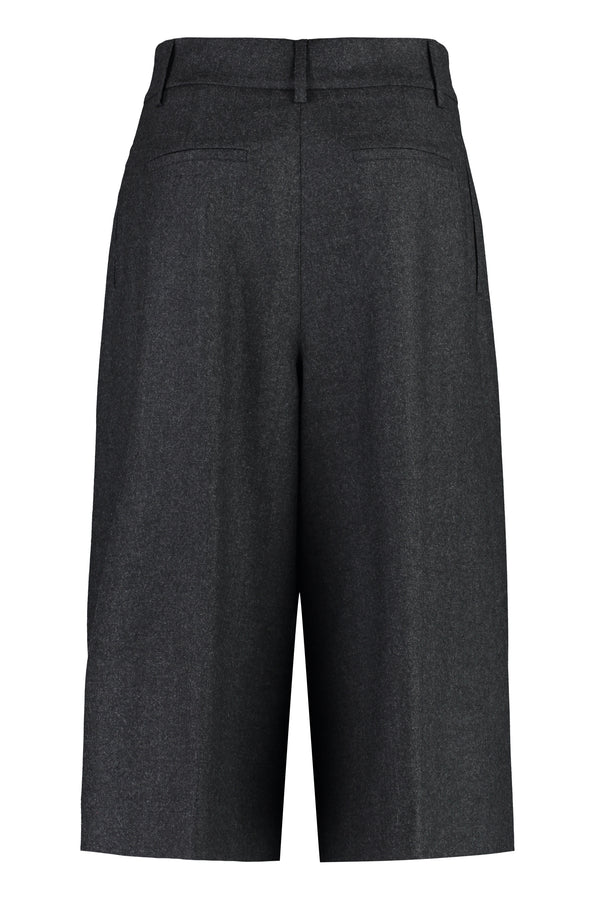 Wool cropped trousers-1