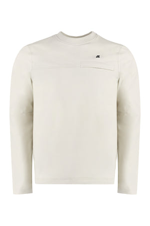 Patch detail crew-neck sweatshirt-0